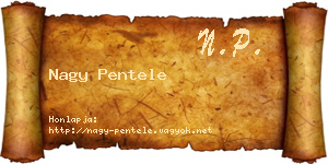 Nagy Pentele névjegykártya